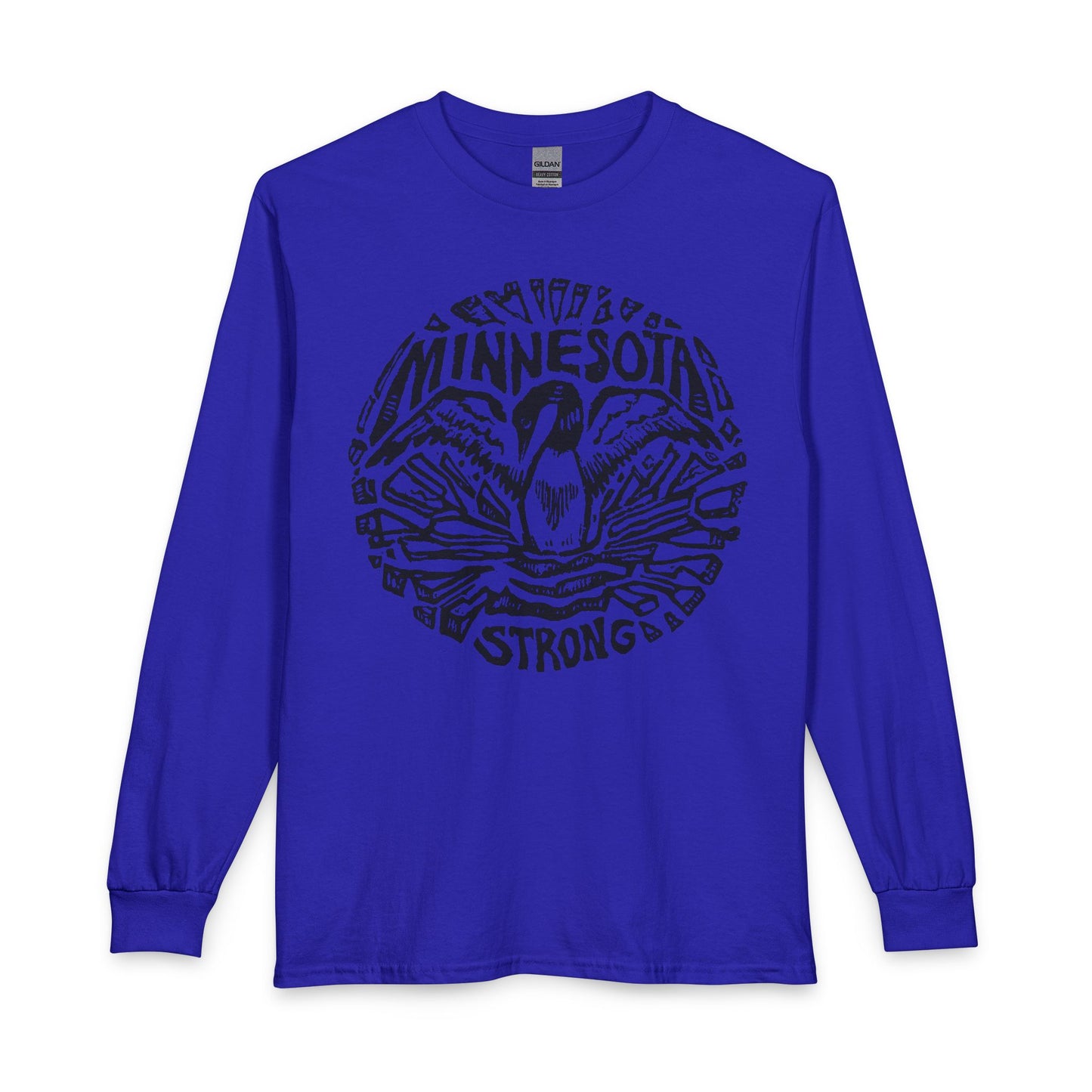 Minnesota Strong Long Sleeve Tee — Loon Lake Nature Graphic