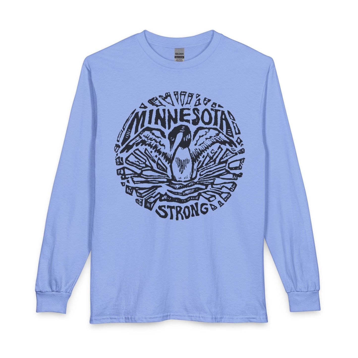 Minnesota Strong Long Sleeve Tee — Loon Lake Nature Graphic