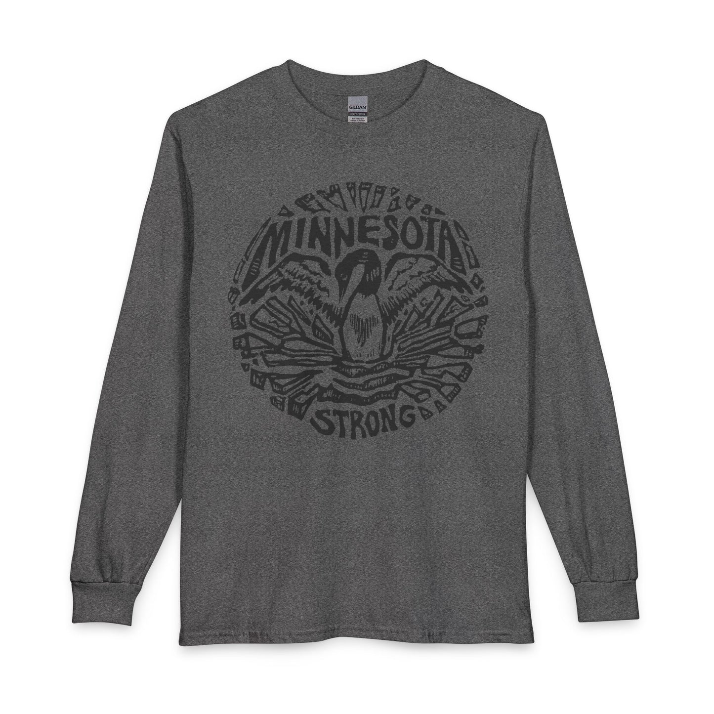 Minnesota Strong Long Sleeve Tee — Loon Lake Nature Graphic