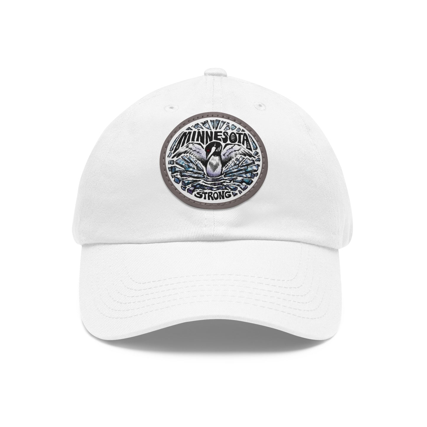 Minnesota Strong Leather Patch Dad Hat - Loon Minnesota Strong
