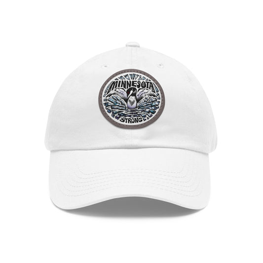 Minnesota Strong Leather Patch Dad Hat - Loon Minnesota Strong