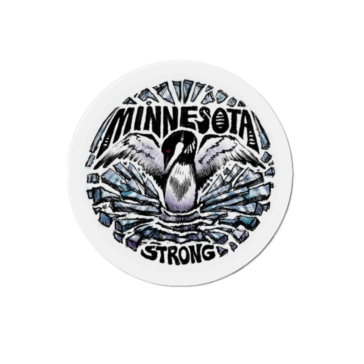 Die-Cut Magnet — "Minnesota Strong" Loon Design