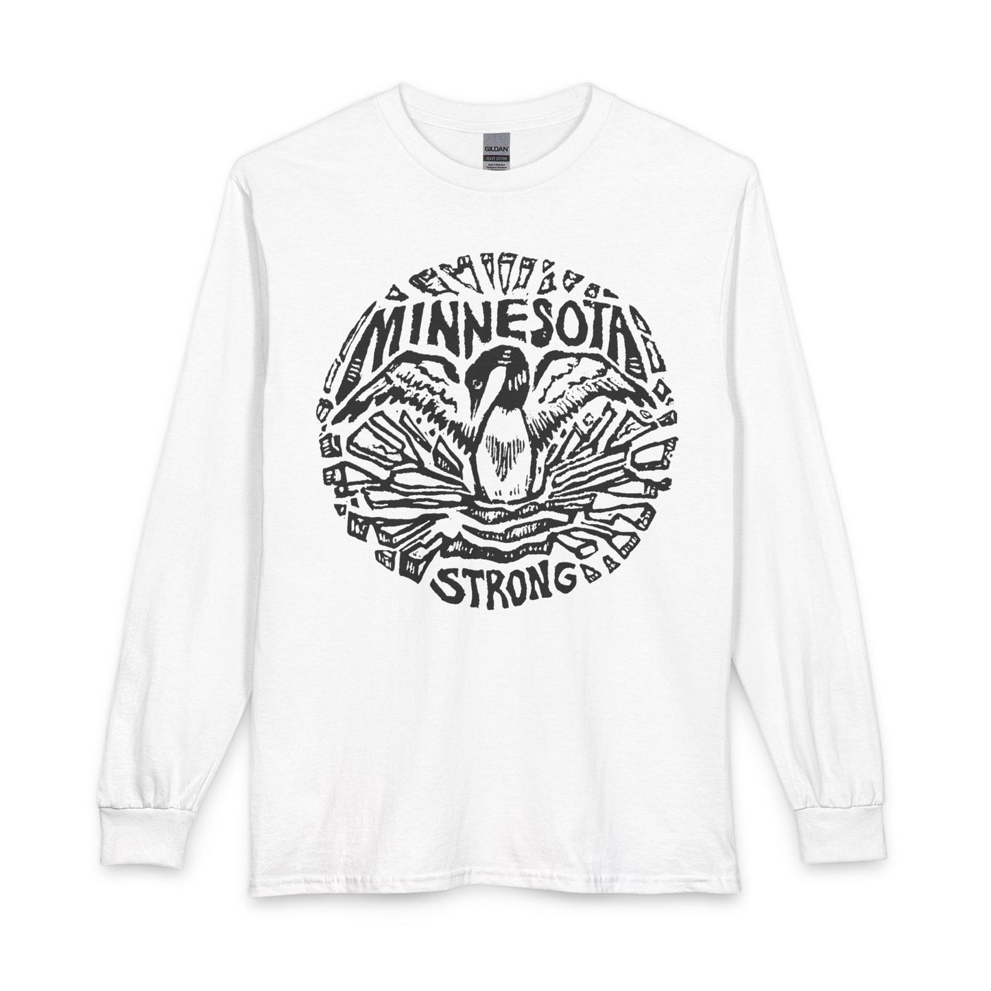 Minnesota Strong Long Sleeve Tee — Loon Lake Nature Graphic