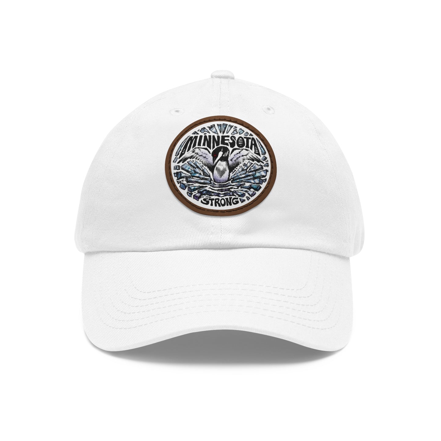 Minnesota Strong Leather Patch Dad Hat - Loon Minnesota Strong