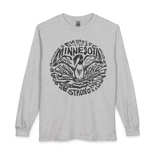 Minnesota Strong Long Sleeve Tee — Loon Lake Nature Graphic