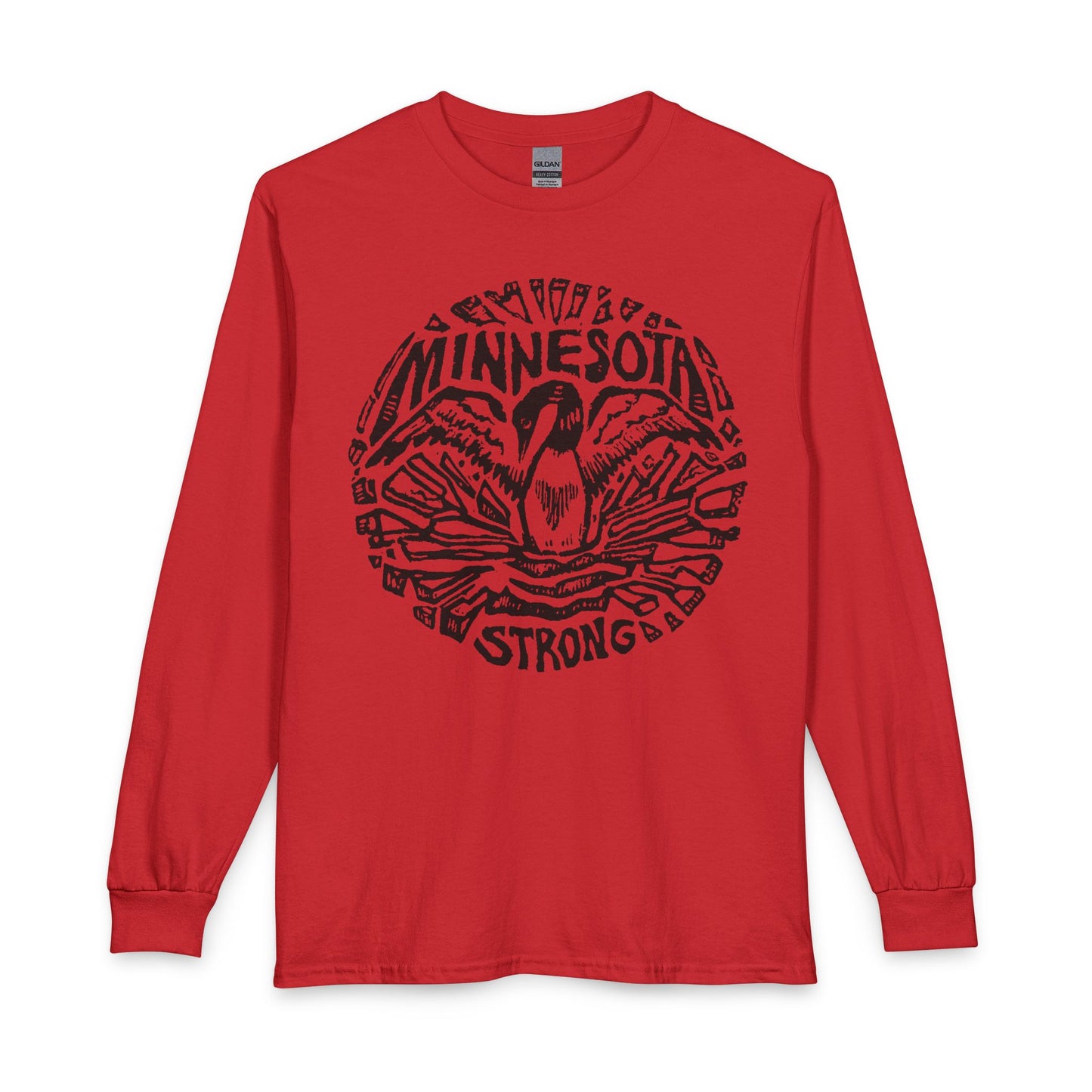 Minnesota Strong Long Sleeve Tee — Loon Lake Nature Graphic
