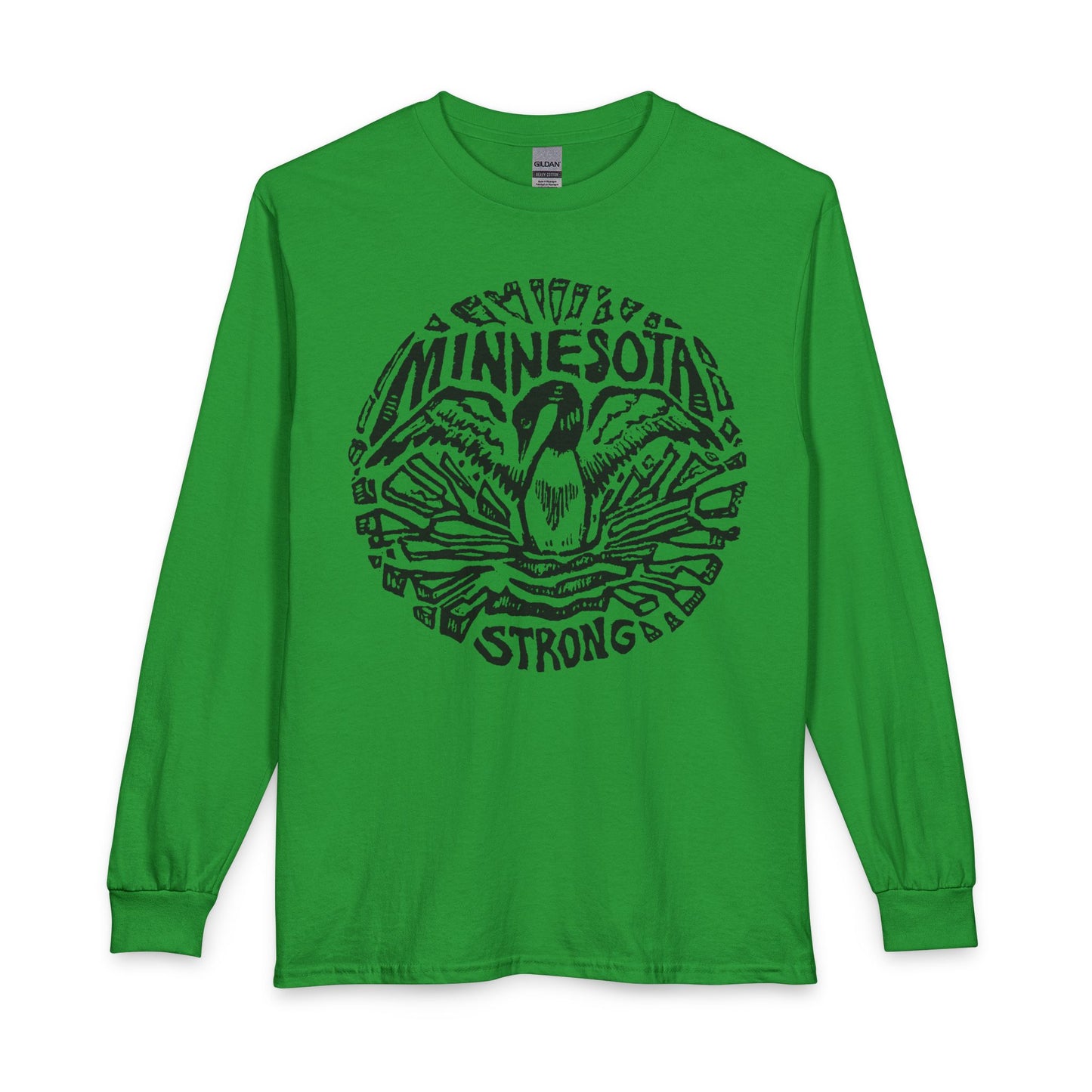 Minnesota Strong Long Sleeve Tee — Loon Lake Nature Graphic